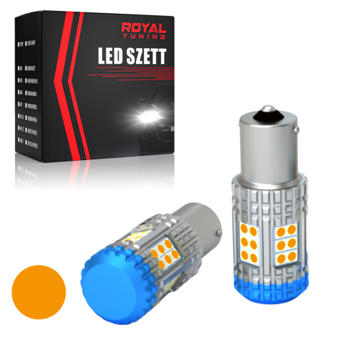 BA15S led narancssárga CANBUS EXTRA 2db