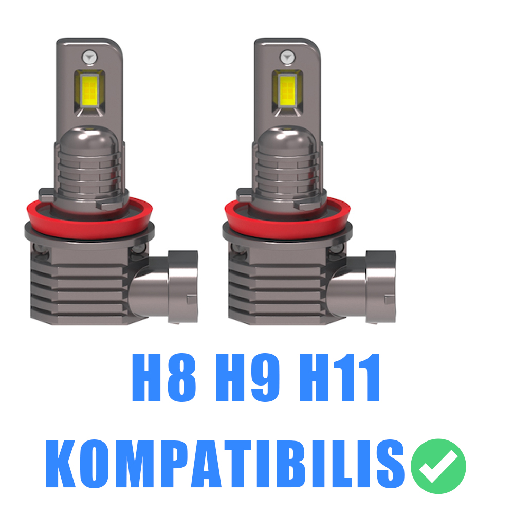 h8 h9 h11 led kadmiumsarga 3000k fenyu 6 - Royal Tuning autó és motoros kiegészítő webshop