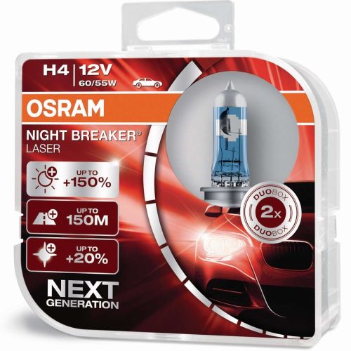 Osram Night breaker laser +150% H4 60/55w 2db