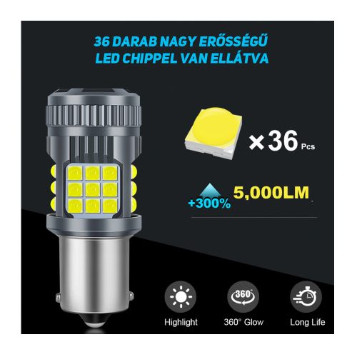 BA15S led piros CANBUS 2db - Image 6