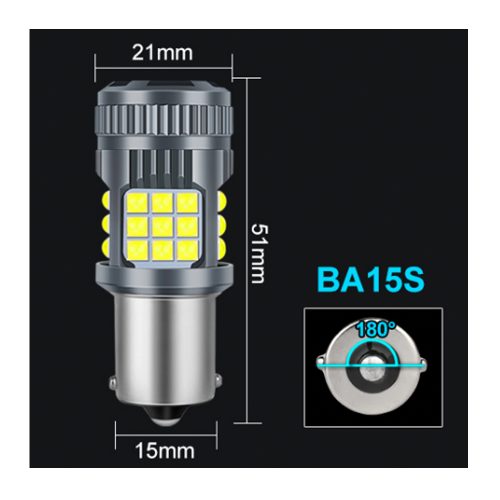 BA15S led piros CANBUS 2db - Image 7