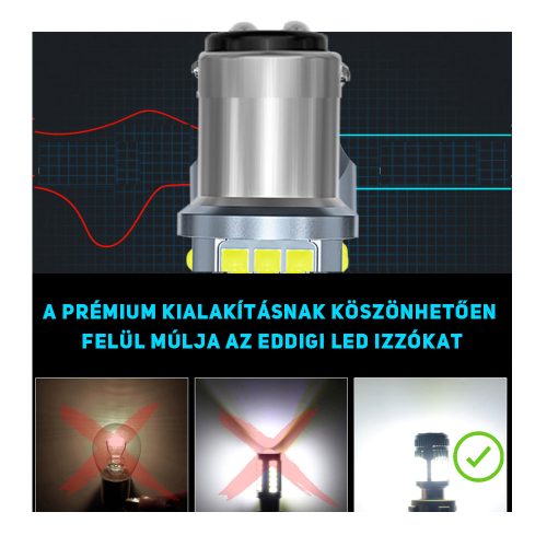 BAY15D led piros CANBUS 2db - Image 7