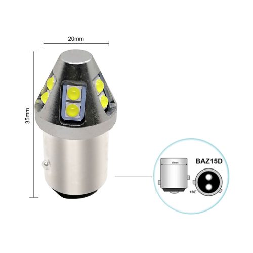 BAZ15D P21/4w led piros 2db - Image 3