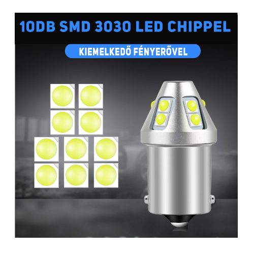 BAZ15D P21/4w led piros 2db - Image 4