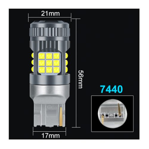 T20 W21W led CANBUS piros 2db - Image 3