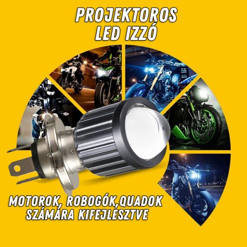 H6 BA20D led izzó motorba projektoros - Image 3