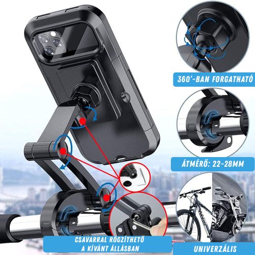 Motoros telefontartó zárható XXL - Image 3