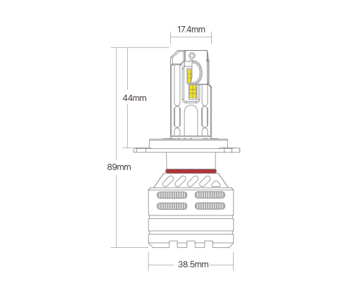H4 Led izzó V21 Series 2db - Image 6