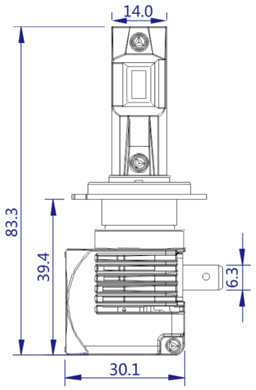 H7 Led izzó StrongR Series 2db - Image 4