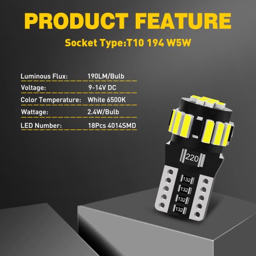 T10 led CANBUS 2db AUXITO - Image 5