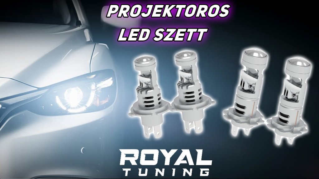 projektoros h7 h4 3127 3128 - Royal Tuning autó és motoros kiegészítő webshop