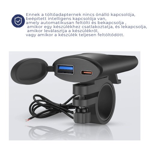 Motoros töltő USB és USB C porttal - Image 7