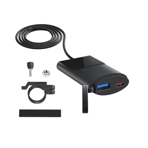 Motoros töltő USB és USB C porttal - Image 2