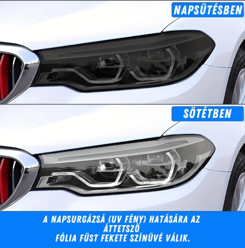 Napfényre sötétedő lámpafólia 100x40cm áttetsző-füst fekete - Image 3