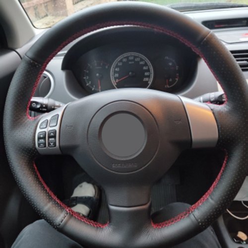 Suzuki SX4 bőr kormányvédő – méretpontos, varrható kivitel fekete - Image 2