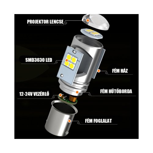 BAY15D led fehér 2db - Image 3