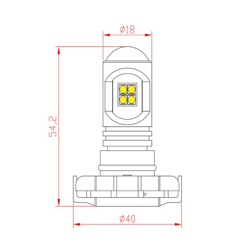 PSX24W Led izzó 2db - Image 3