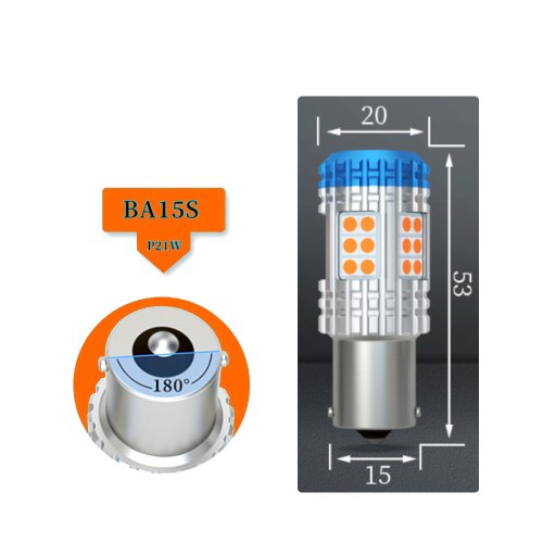 BA15S led fehér CANBUS EXTRA 2db - Image 3