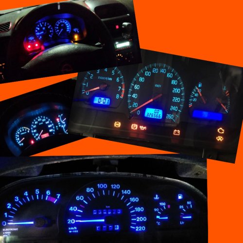 B8.5D led műszerfal izzó kék 5db - Image 2