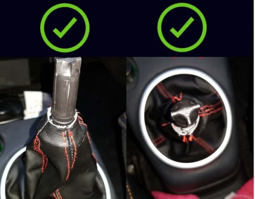Suzuki váltógomb és szoknya szett Swift SX4 Alto piros varrással - Image 4